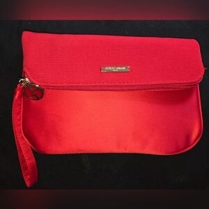 Giorgio Armani Vibrant Red Clutch With Wristlet